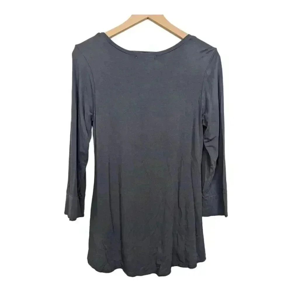 Nomadic Traders Gray Tunic, Womens S, 3/4 Length Sleeves - Picture 2 of 9